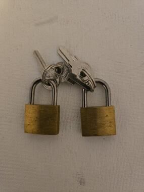 Vintage JLock Brass Padlocks with Keys